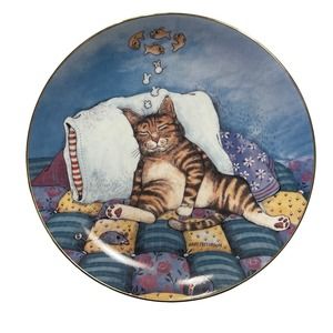 Cat Nap Comical Cats Gary Patterson Danbury Mint Collectors 1992 Plate